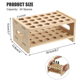 ELLDOO bamboo makeup display case with a convenient handle