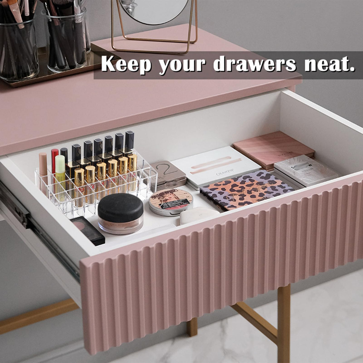 ELLDOO beauty display case transparent for cosmetics and fragrances