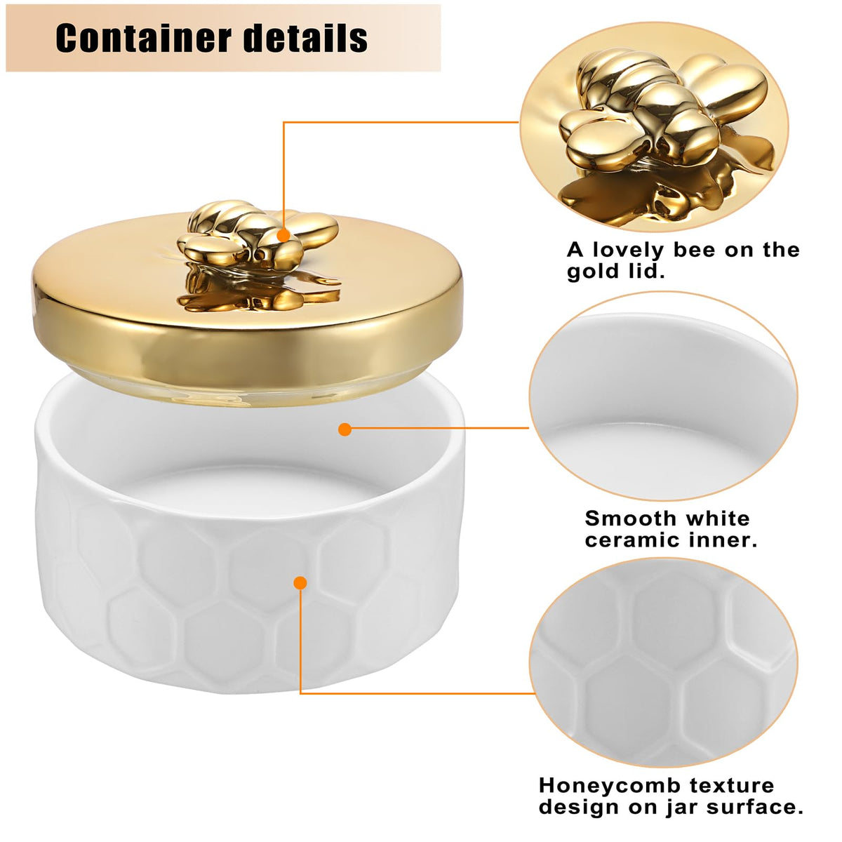 ELLDOO ceramic dusting box with smooth finish fits modern decor