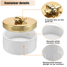 ELLDOO ceramic dusting box with smooth finish fits modern decor