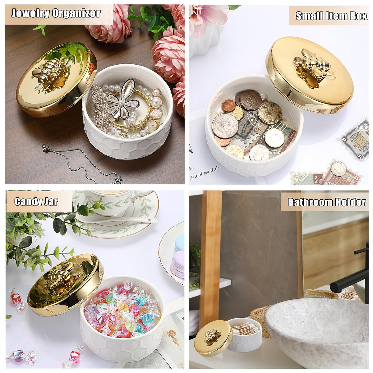 ELLDOO multipurpose container doubles as trinket or candy jar