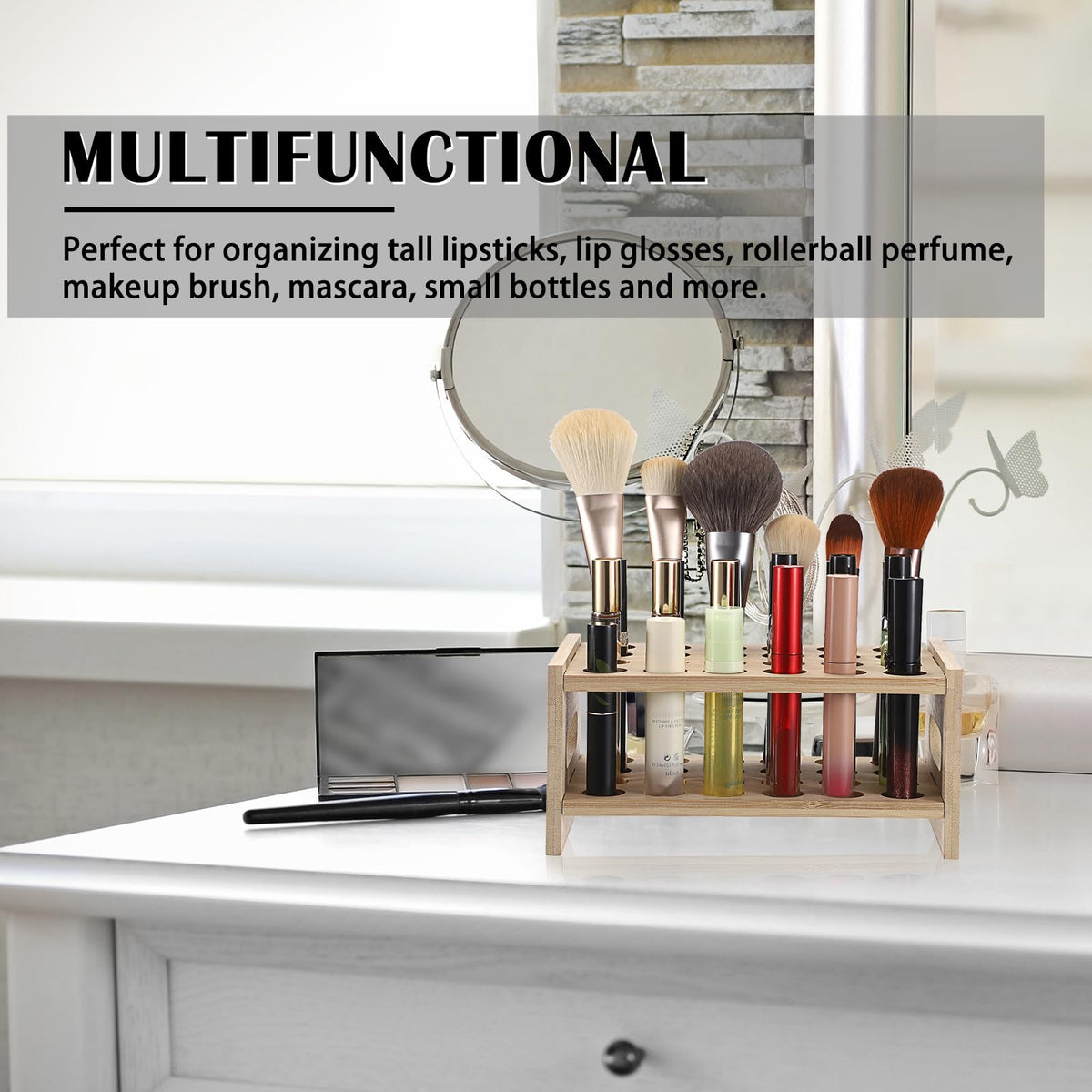 ELLDOO portable beauty storage for easy dresser access