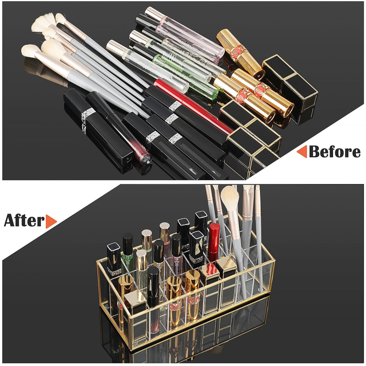 ELLDOO rollerball organizer doubles as a multipurpose makeup display.