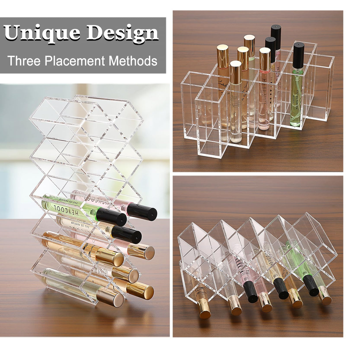 ELLDOO rollerball display top view showcases stacked arrangement versatility