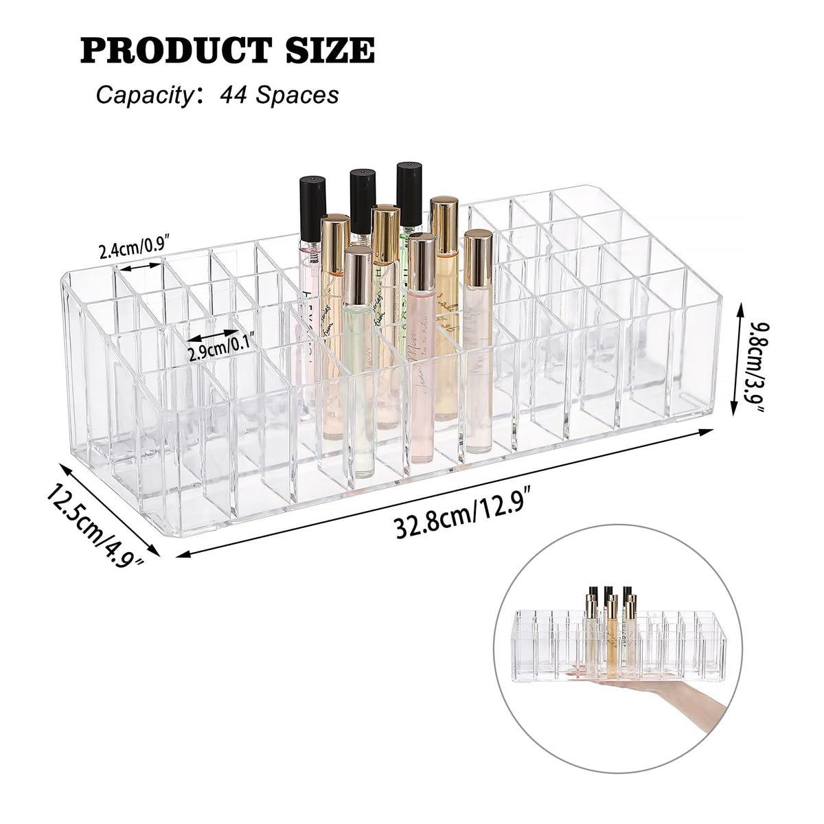 ELLDOO rollerball organizer side view showing slim dresser profile.