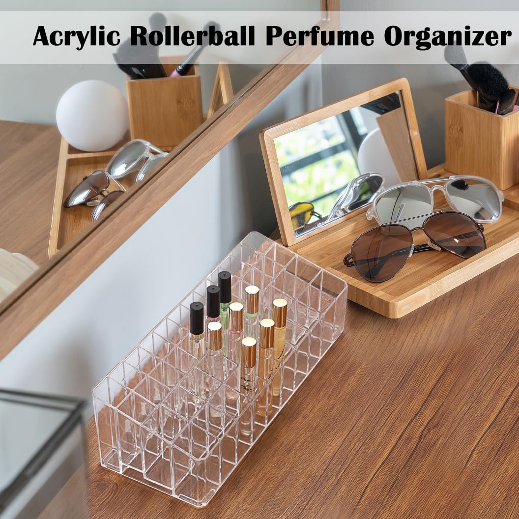ELLDOO transparent acrylic design enhances vanity display.