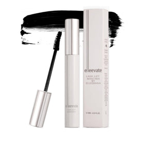 Elleebana ElleEvate lash lift mascara application shot showing lifted, defined lashes