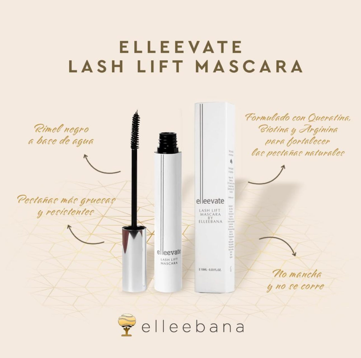 Elleebana ElleEvate lash lift mascara wand brush for precise application and lift