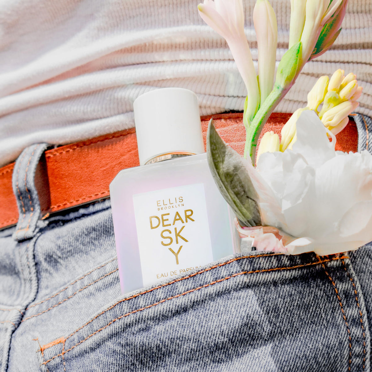 Ellis Brooklyn Dear Sky gift-ready presentation on a vanity