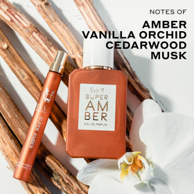 Ellis Brooklyn Super Amber bottle with warm amber glow for daily wear