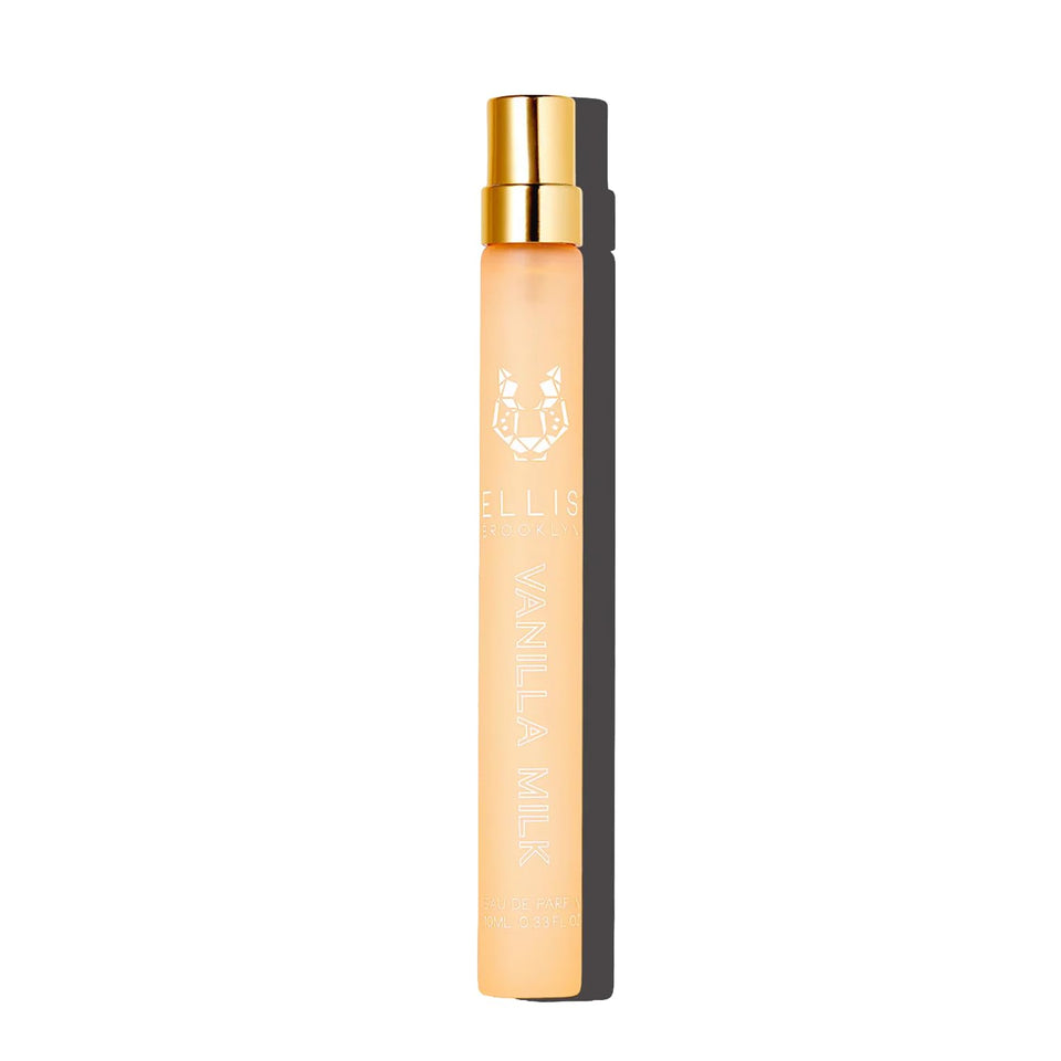Ellis Brooklyn Vanilla Milk EDP bottle, creamy vanilla and sandalwood notes visible.