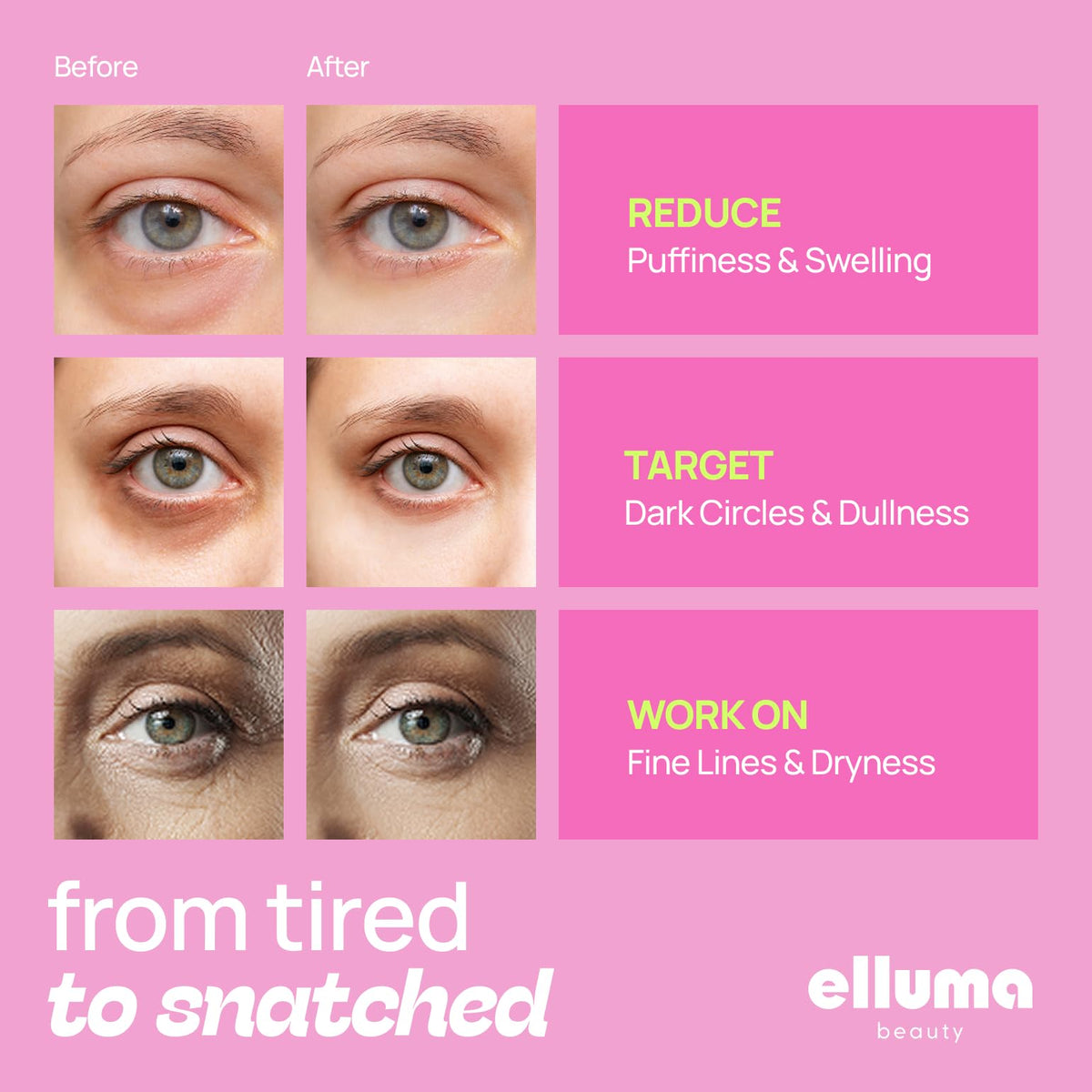 Elluma Beauty hydrogel patch close-up highlighting texture and glow