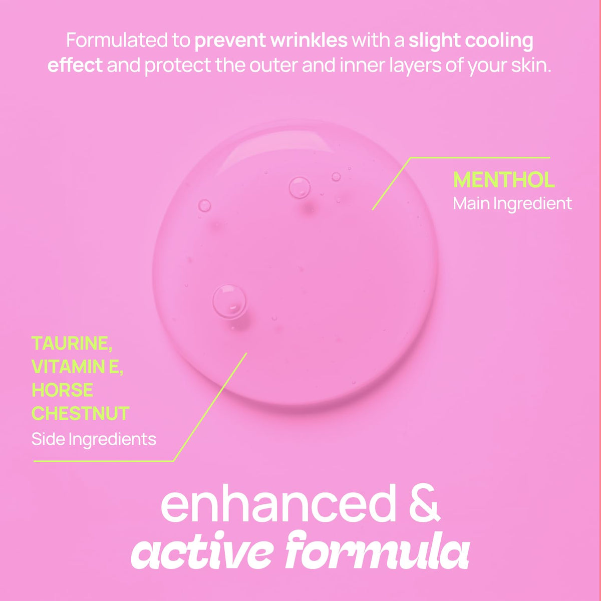 Elluma Beauty menthol cooling patch on skin for refreshing feel