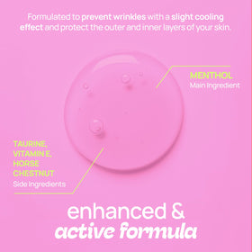 Elluma Beauty menthol cooling patch on skin for refreshing feel