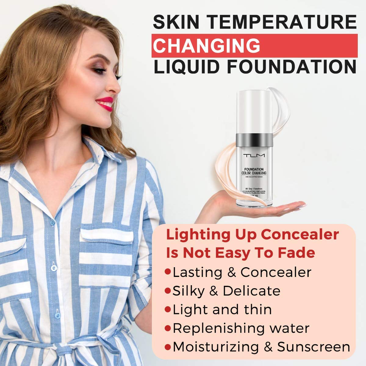 ELM Game Concealer Color-Changing Cream with beads enabling seamless skin matching.