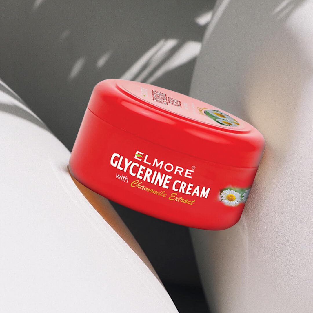 ELMORE care routine image highlights moisturizing barrier protection.