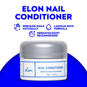 Elon Lanolin-Rich Nail Conditioner brush applying to cuticles