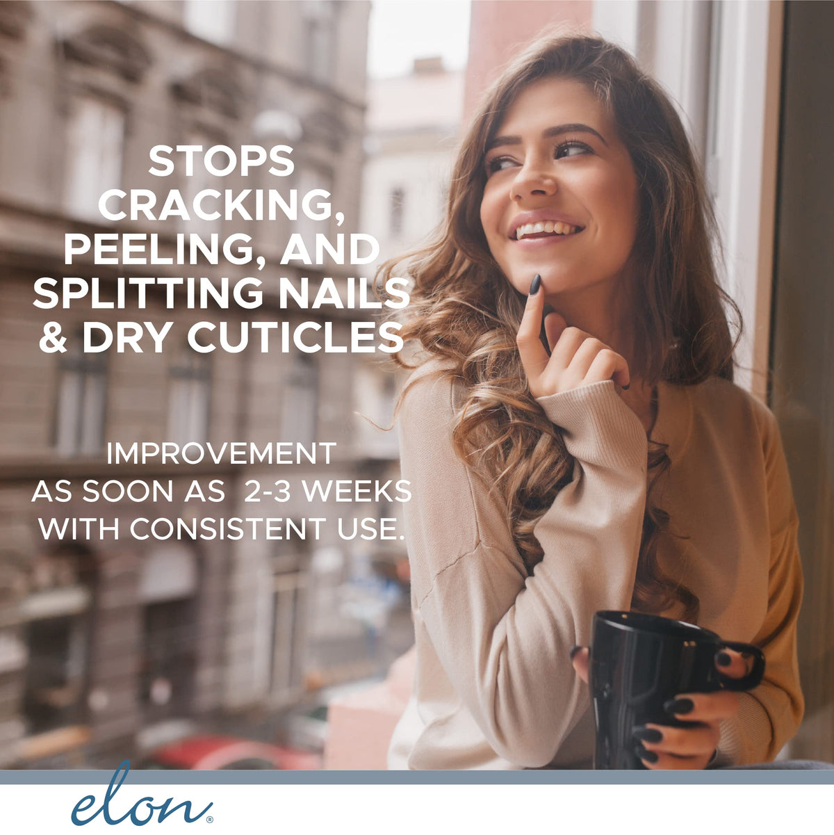 Elon Lanolin-Rich Nail Conditioner applied to cuticles for moisturized edges