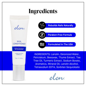 Nails appear stronger after using Elon Lanolin-Rich Nail Conditioner.