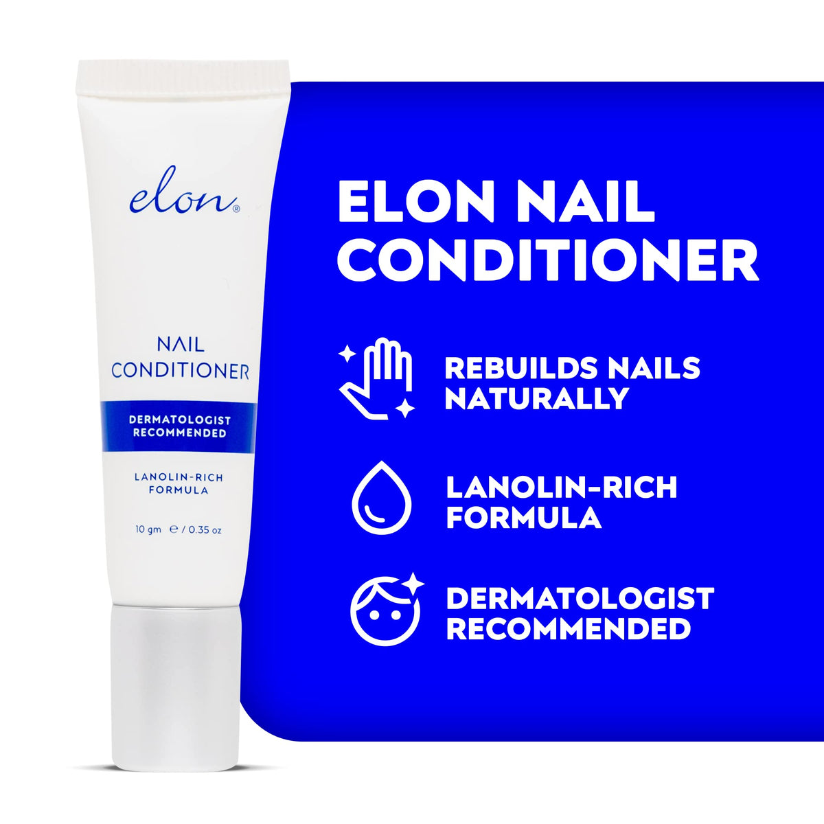Elon Lanolin-Rich Nail Conditioner pack highlighting two-pack value.