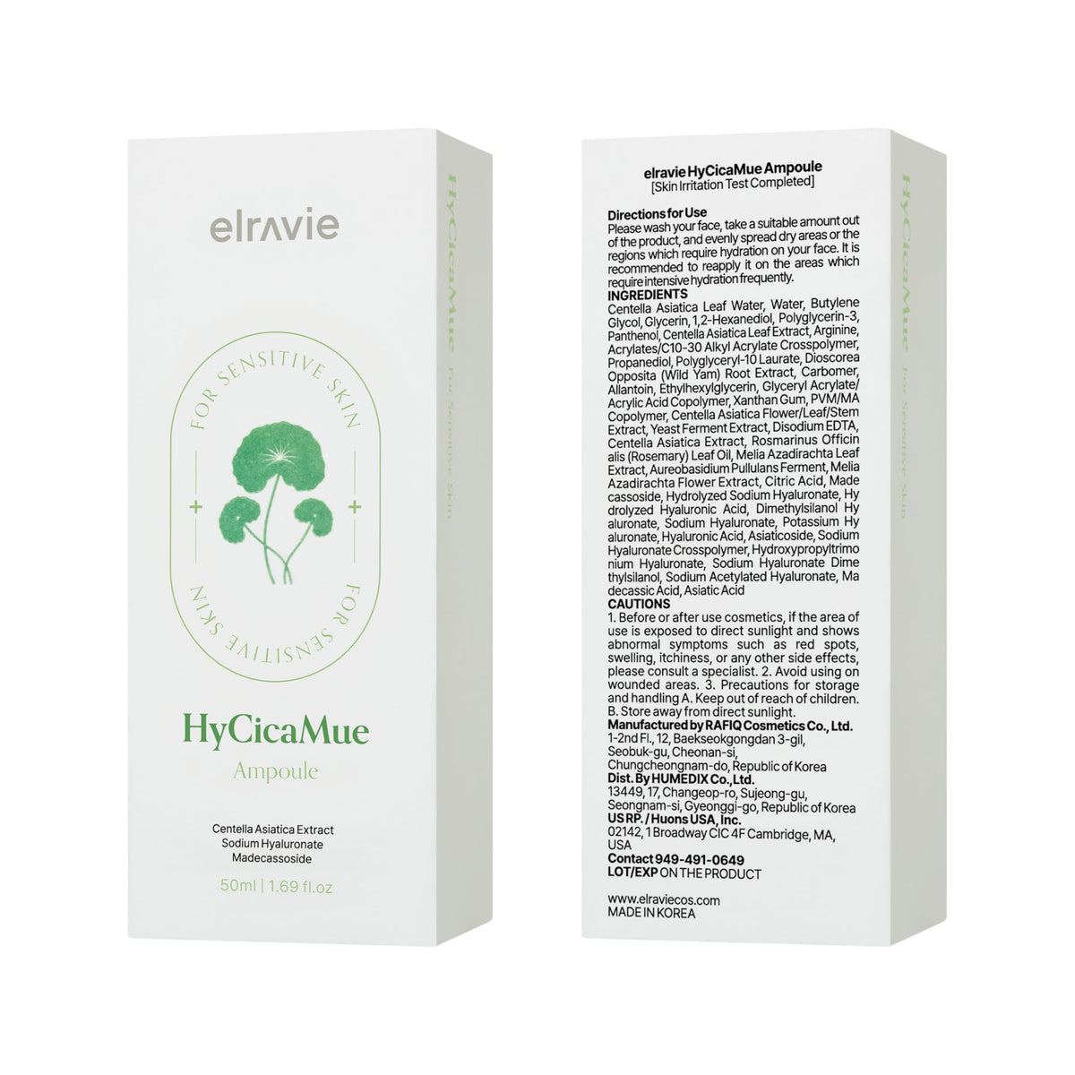 Elravie HyCicaMue Ampoule pump — precise dispensing for controlled application.