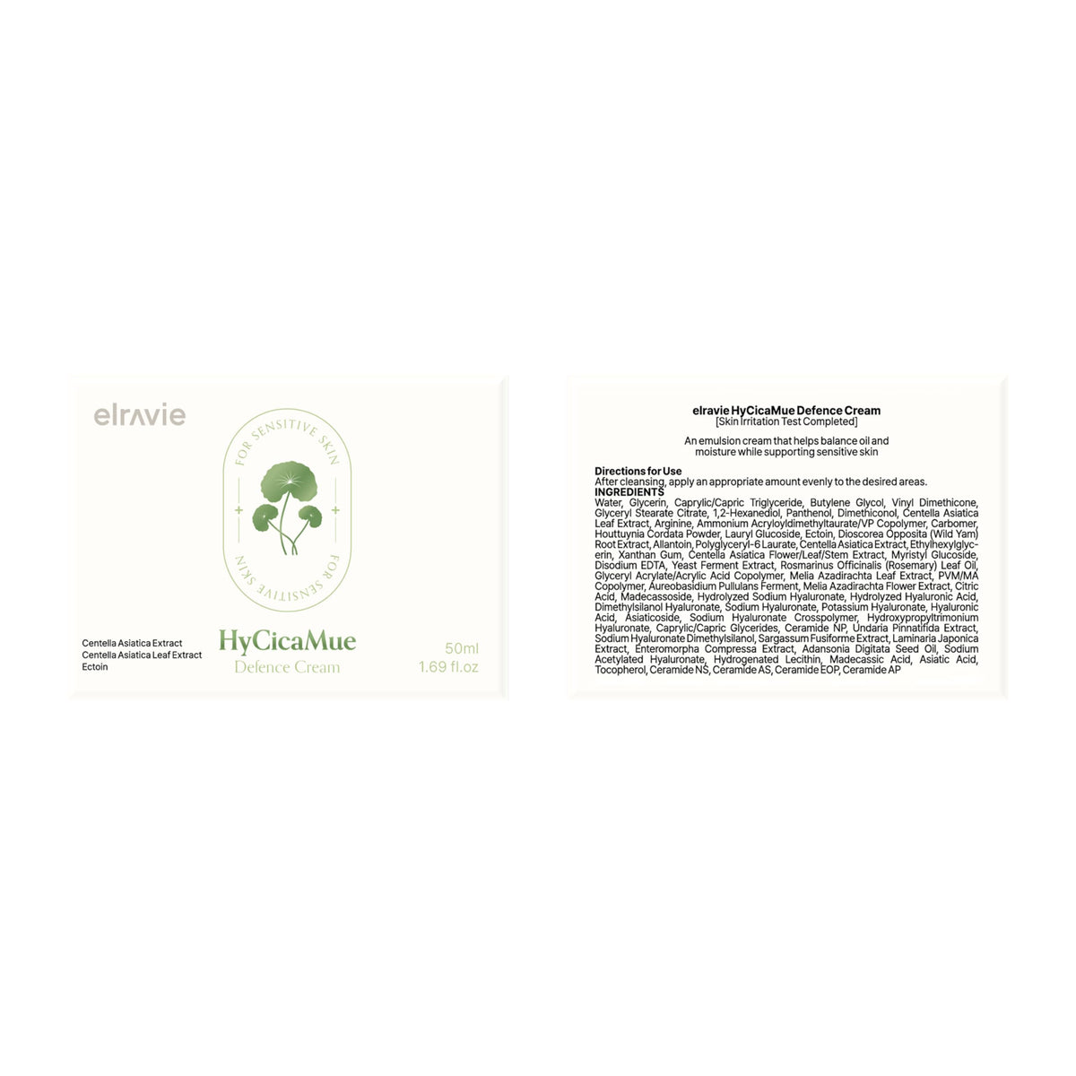 Elravie HyCicaMue Defence Cream centella-based formula supports skin resilience