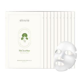 Elravie HyCicaMue Recovery Mask packaging highlighting soothing care