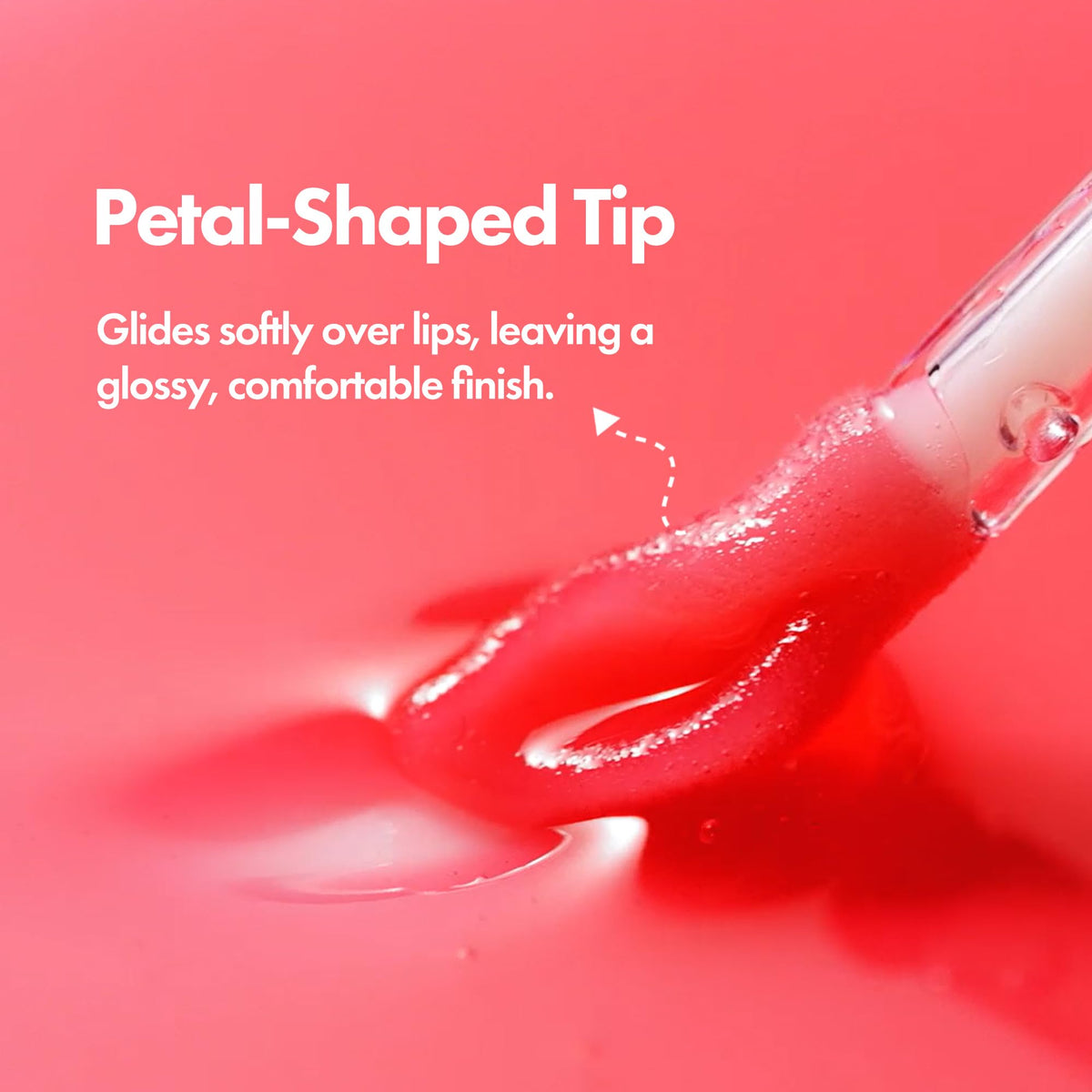 ELROEL Blanc lip oil swatch on skin emphasizes long-lasting moisture