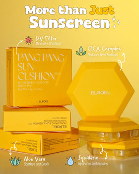 ELROEL Pang Pang Sun Cushion Packaging view suggests compact branding