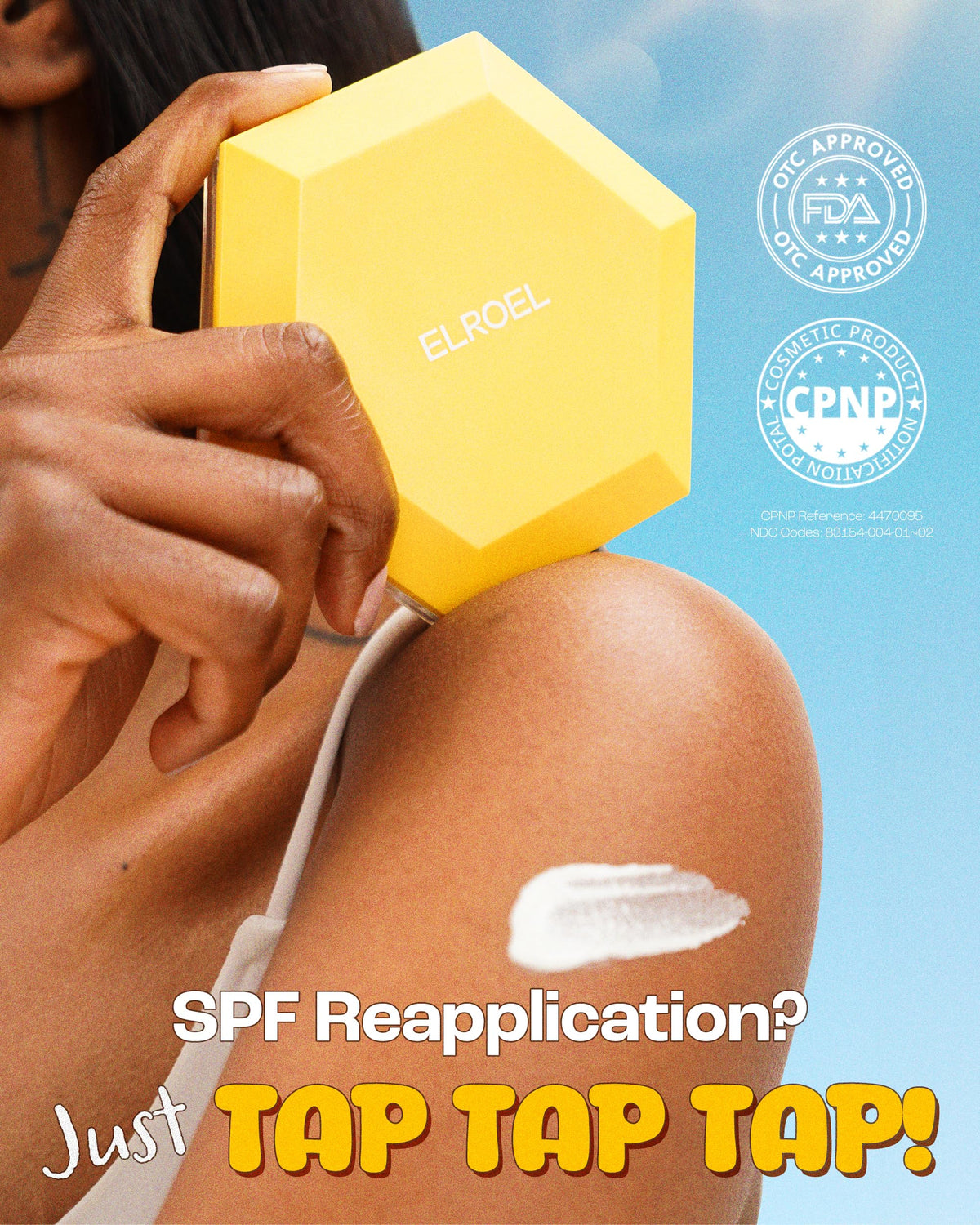 ELROEL SPF50+ PA++++ broad-spectrum cushion protecting skin during daily outdoor activities.