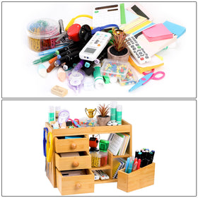 Elsjoy natural bamboo texture closeup highlights durable, water-resistant material.