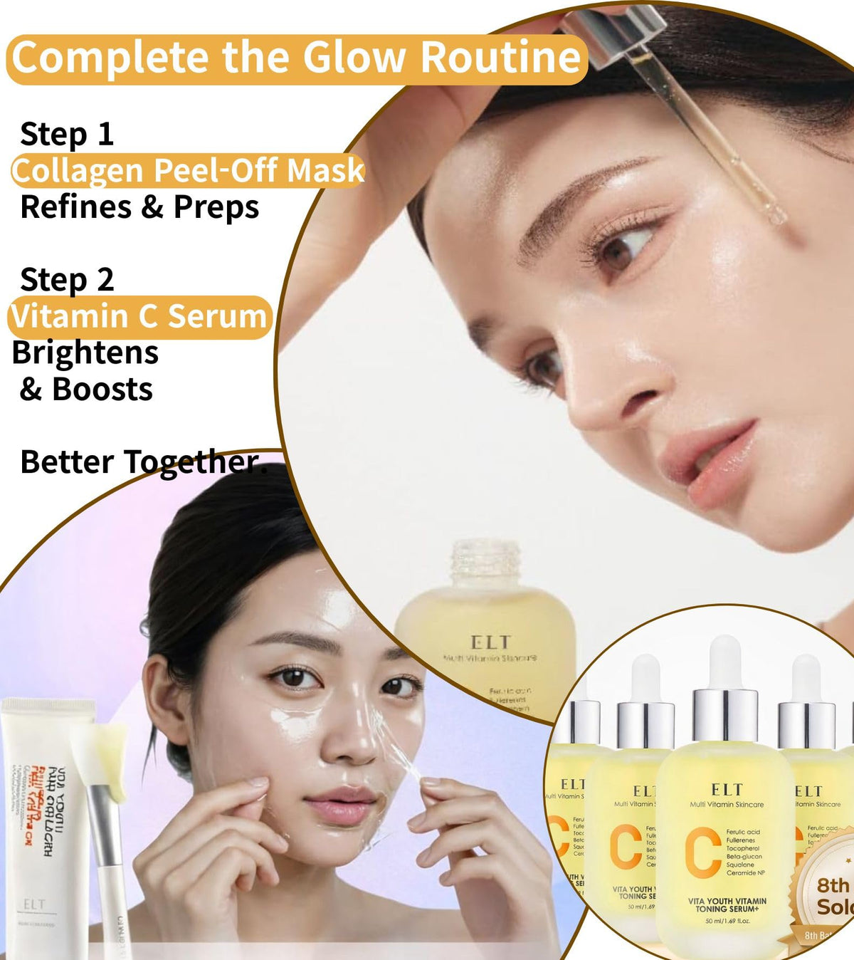 After use glow and hydrated skin from ELT Collagen Peel Off Mask