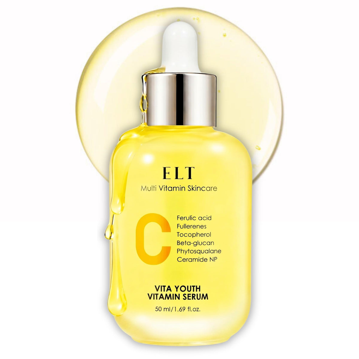 ELT Vita Youth Serum bottle featuring premium packaging and brightening potential