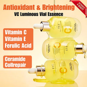 ELT Vita Youth Serum ingredients close-up highlighting ferulic acid and vitamin C