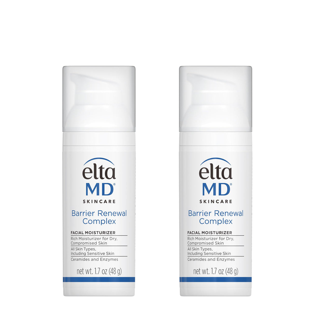 EltaMD Barrier Renewal Complex bottle with pump for dry skin hydration.