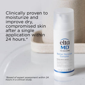 Fragrance-free label on EltaMD Barrier Renewal Complex packaging.