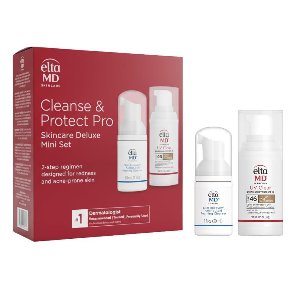 EltaMD Skin Recovery Cleanser bottle, gentle amino acid foaming cleanse for sensitive skin