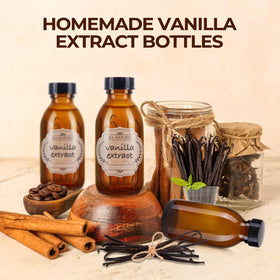 Elumeiro thick glass 4oz bottle provides sturdy storage for small batches.