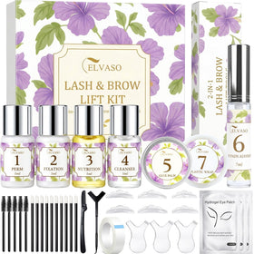 Elvaso 2-in-1 lash lift kit with dual adhesive for precise lash control