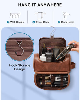 Elviros kit de viaje que facilita la organización de artículos de higiene y maquillaje.