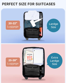 Elviros toiletry bag wide top opening for quick storage.
