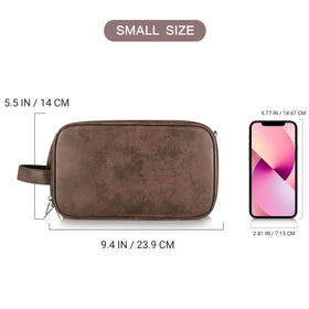 Elviros travel toiletry bag interior pockets simplify organizing razors and bottles.