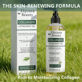 Elycura Beauty Collagen Body Oil after bath helping lock in moisture