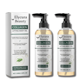 Elycura Beauty Collagen Body Oil bottle showing lifting hydration for skin