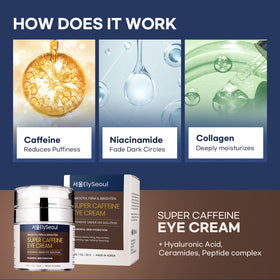 ElySeoul eye cream silky texture closeup emphasizes glide without heaviness.