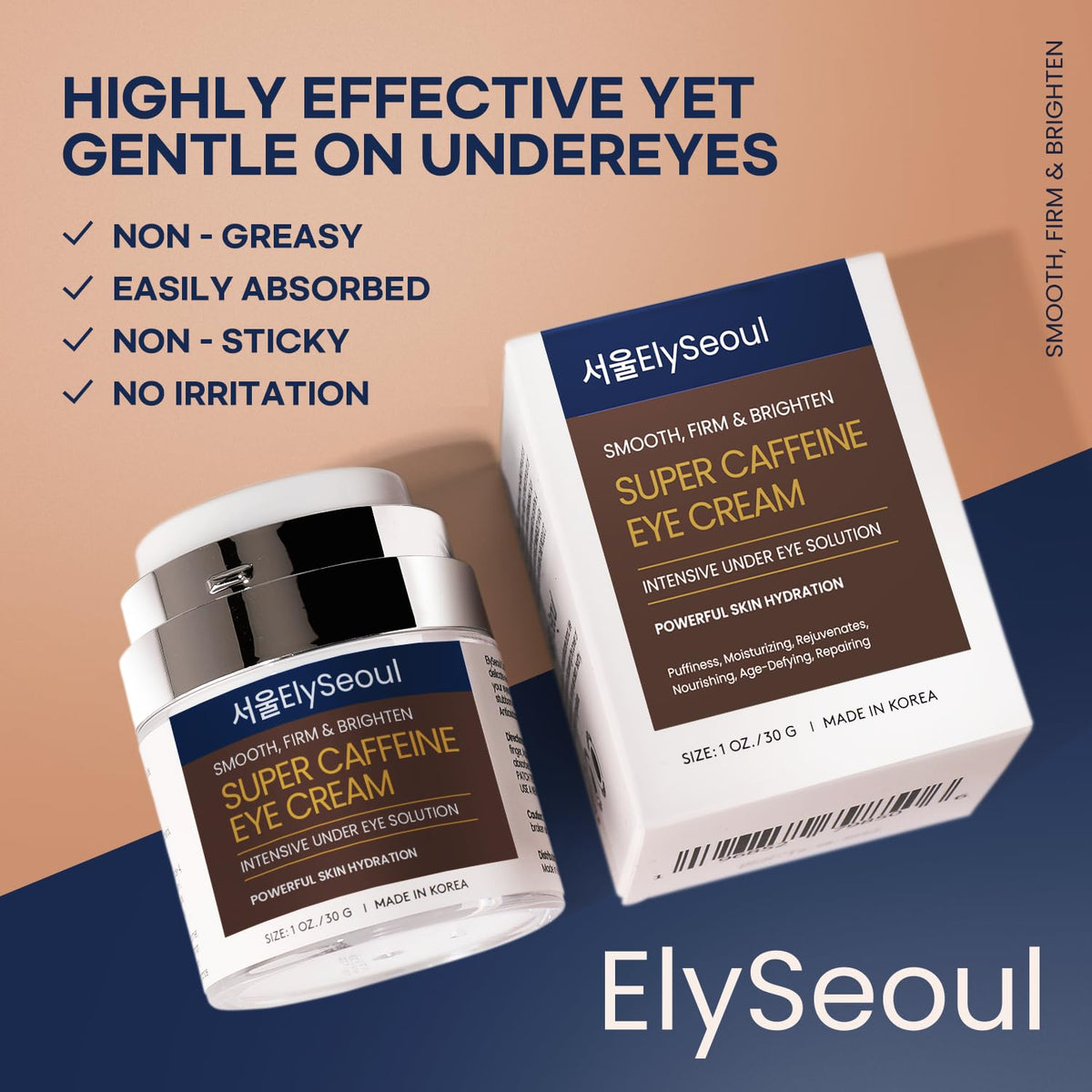 ElySeoul peptides ingredient spotlight for eye contour support.