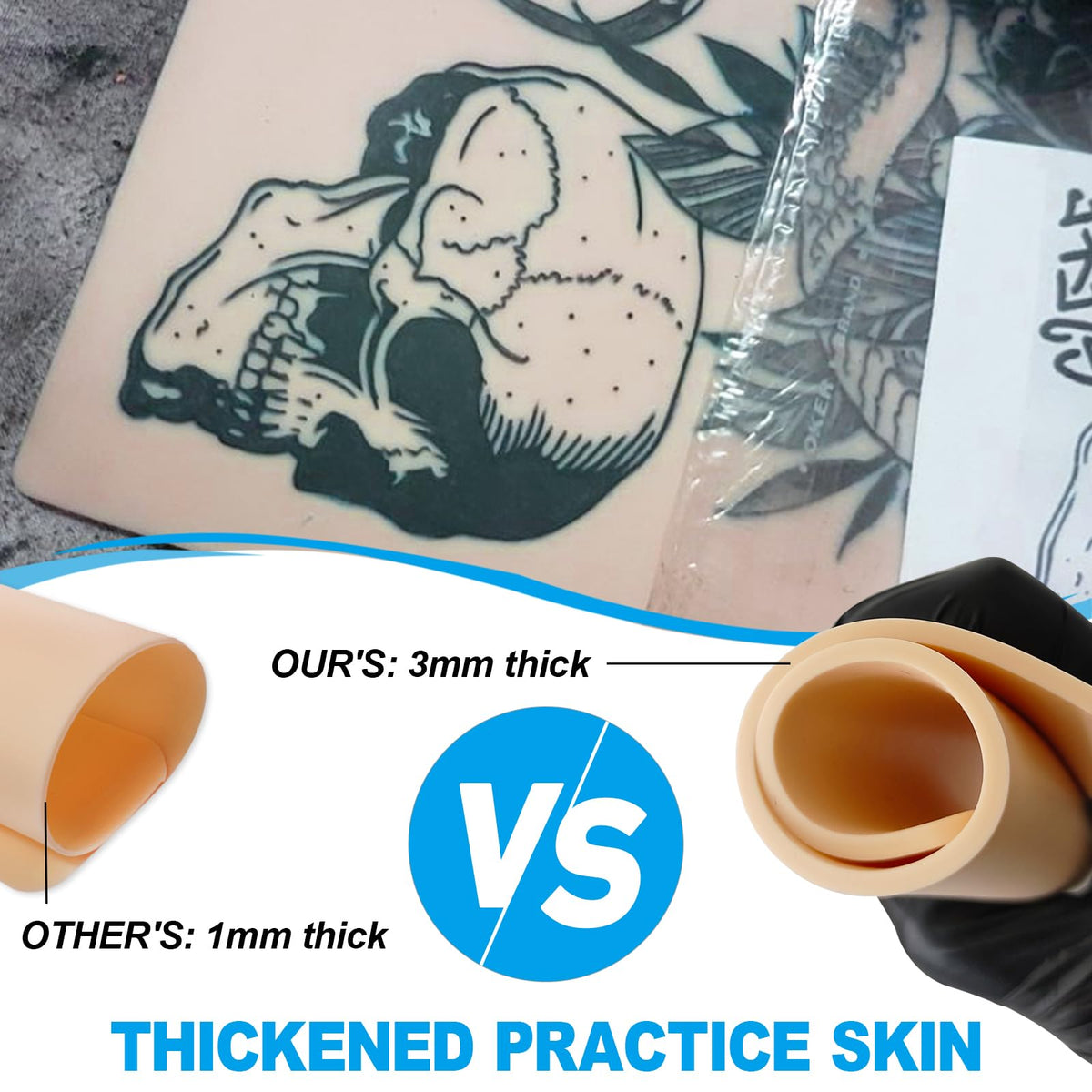 Emalla 3MM double-sided skin shows expanded practice surface for technique refinement