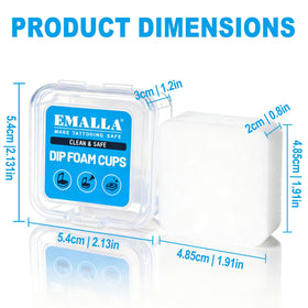 Emalla dip foam cups showcase 3-step clean for fast, efficient setup.