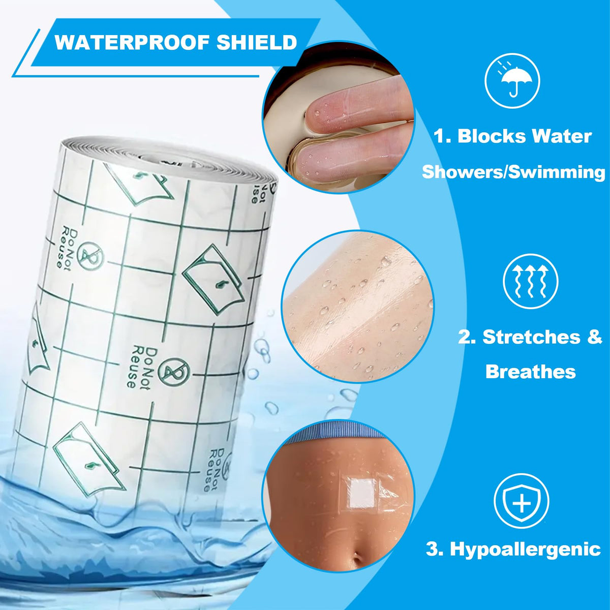 Emalla tattoo patch application guide: cut to shape and apply with clean edges