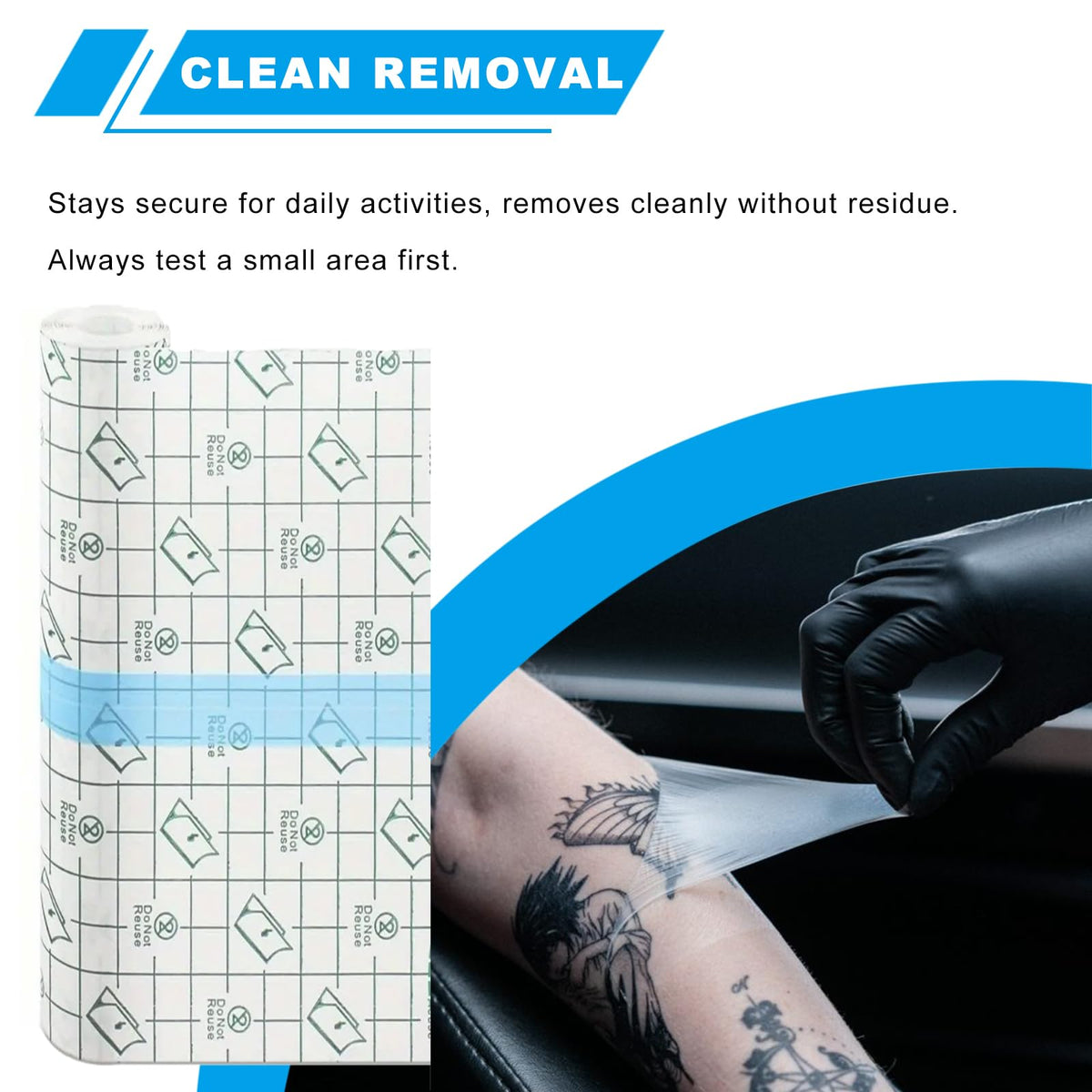 Emalla transparent aftercare patch: easy removal and monitoring of healing progress